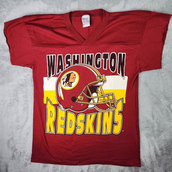 Vintage Washington Redskins Shirt Mens M V Neck Tee Garan USA Single Stitch READ - Picture 1 of 8